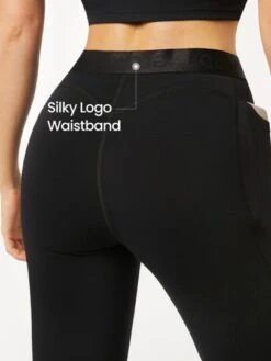 GLOWMODE 24" FeatherFit™ Logo Tape Waist Yoga Leggings Ultra-Stretchy Gym Tights With Side Pocket -Gym Chic Wear 16753311761b12636148db3cf96d09fb3ed2daa7ba thumbnail 405x552