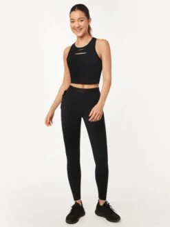 GLOWMODE 24" FeatherFit™ Logo Tape Waist Yoga Leggings Ultra-Stretchy Gym Tights With Side Pocket -Gym Chic Wear 1675331181b9c3399bf3cb16bf921727250cc5d4f9 thumbnail 405x552