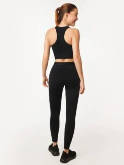 GLOWMODE 24" FeatherFit™ Logo Tape Waist Yoga Leggings Ultra-Stretchy Gym Tights With Side Pocket -Gym Chic Wear 16753311831e89741eb8e6f436697c14903e4a253f thumbnail 405x552