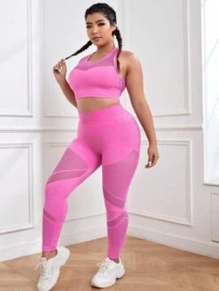 Yoga Trendy Plus Hollow Out Sports Set