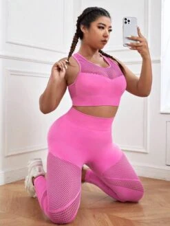 Yoga Trendy Plus Hollow Out Sports Set -Gym Chic Wear 168126666012f26eab222d5c122178a90543f56ca7 thumbnail 405x552