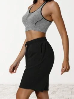 Drawstring Waist Sports Shorts -Gym Chic Wear 168188352854f7b32c30a9a10d285157dbe2cfc0be thumbnail 405x552