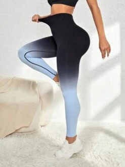Yoga Trendy Ombre Print Wideband Waist Sports Leggings -Gym Chic Wear 16823918787f5c500105b72a4c55ad5af48db983d5 thumbnail 405x552