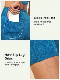 GLOWMODE 6" DenimFlexy Anti Roll-Down Stretchy Pocket Biker Shorts Cycling Running Gym Workout -Gym Chic Wear 16825803308ea057839a70e13bb9ee99ec888356fb thumbnail 405x552
