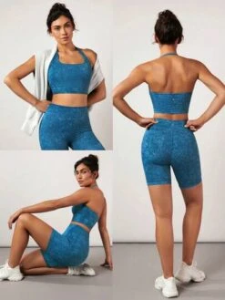 GLOWMODE DenimFlexy Hottie Halter Stretchy Sports Bra -Gym Chic Wear 1683181833857c41210b40ad5a36e33484778695d6 thumbnail 405x552