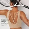 GLOWMODE FeatherFit™ Crisscross Back Strap Corset-Effect Sports Bra -Gym Chic Wear 1683803916205aab8527b19f48ff58882ab492b143 thumbnail 405x552