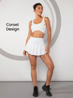 GLOWMODE FeatherFit™ Glow Figure Corset-Effect Sports Bra -Gym Chic Wear 168440994765dc68b6753f6fb6eb3d92ecebb0af8f