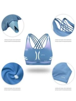 Criss Cross Back Sports Bra -Gym Chic Wear 1686646731f6453d5579e6c4e14a4c73349649cf01 thumbnail 405x552