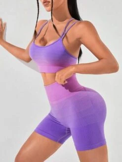 Yoga Party Ombre Crisscross Back Wideband Waist Sports Set -Gym Chic Wear 168665272572e5bba0ae69a6e1e372a8643eed7e58 thumbnail 405x552