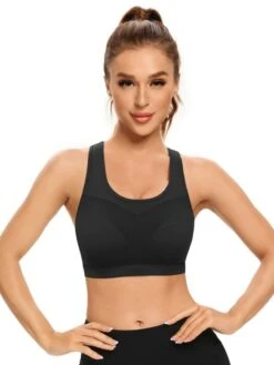 Solid Racerback Sports Bra -Gym Chic Wear 1686713787a68bfabff051b4a282bc44f3cb586cfc thumbnail 405x552