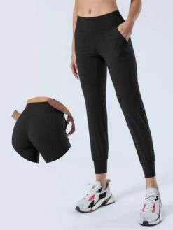 Elastic Ankle Cropped Athletic Yoga Pants -Gym Chic Wear 1687327479df60ed2c2eb069e0a297f6da584e518f thumbnail 405x552