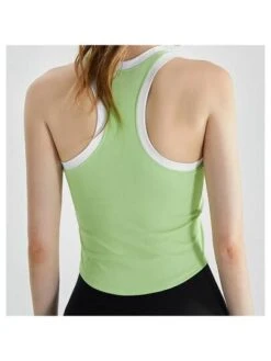 1 Piece Contrasting Color Yoga Vest With Chest Pad For Women -Gym Chic Wear 1688025827e08d98abcc2f06f2a0e60bb0ad603a5e square thumbnail 405x552