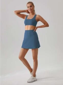 Women's Sports Skirt With Built-in Shorts For Tennis, Golf And Other Activities -Gym Chic Wear 16881186423c2522e9b342254dac10b78d7c71e54d thumbnail 405x552