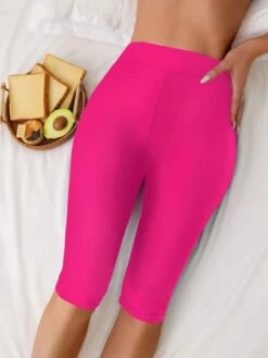 Solid High Waist Sports Leggings