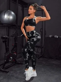 Tie Dye Crisscross Back Sports Set -Gym Chic Wear 1688280220241e6b9a8772cb1cb27b37eee4787eba thumbnail 405x552