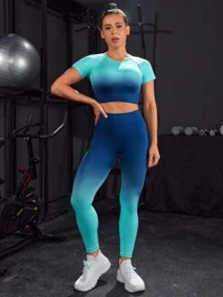 Ombre Print Tummy Control Sports Set -Gym Chic Wear 16882803023cb54fd5447f707db52a531fcbcbe9b5 thumbnail 405x552