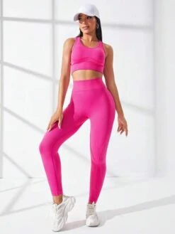 Seamless High Stretch Crisscross Back Sports Set -Gym Chic Wear 168828257455f8da1ed43ff468167340986cc6b2ad thumbnail 405x552