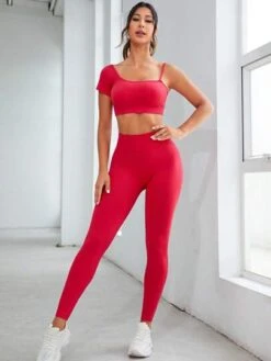 Seamless Asymmetrical Neck Sports Set -Gym Chic Wear 1688346543b55596871402373d94b9f171e9511f50 thumbnail 405x552