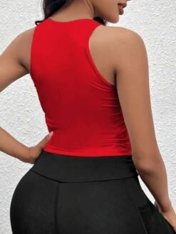 SHEIN Ruched Side Sports Tank Top