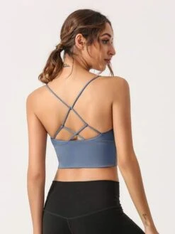 Twist Sexy Criss Cross Yoga Sports Bra -Gym Chic Wear 1688370004b89f2e73f65147586543166cfefb4ad7 thumbnail 405x552