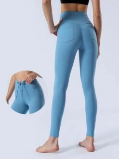 Drawstring Waist Pocket Hip Yoga Pants -Gym Chic Wear 168837698666fa960ef5ecb3bd1f676bcb05988d99 thumbnail 405x552