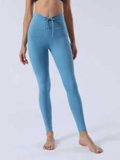 Drawstring Waist Pocket Hip Yoga Pants