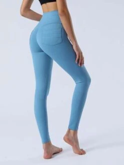 Drawstring Waist Pocket Hip Yoga Pants -Gym Chic Wear 1688376986fa257d9627916a75ad901058eb311544 thumbnail 405x552