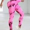 Yoga Trendy Tie Dye Wideband Waist Sports Leggings -Gym Chic Wear 1688449089cb00a7515d5ed08b6c6c6136b89487fe thumbnail 405x552
