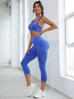 Seamless High Stretch Sports Bra & Leggings -Gym Chic Wear 1688478088a63a8ce4f29b047bc784cb773a7ed16f thumbnail 405x552