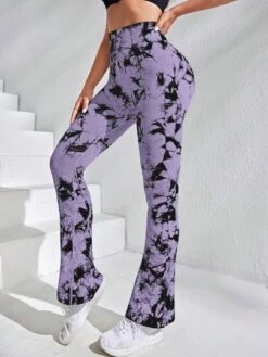 SHEIN Tie Dye Flare Leg Pants -Gym Chic Wear 1688521404c4d331e085e112728b7bd8c977cd90a9 thumbnail 405x552