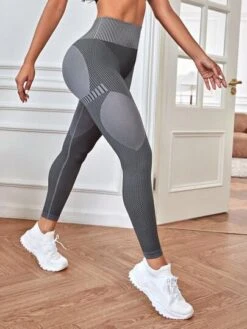 Striped Print Wideband Waist Sports Leggings -Gym Chic Wear 1688525080647c0e549e4a9630696a79685431f033 thumbnail 405x552