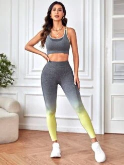 Ombre Crisscross Back Sports Set -Gym Chic Wear 168852728131e11444e3c662103659b7eafe2de01d thumbnail 405x552