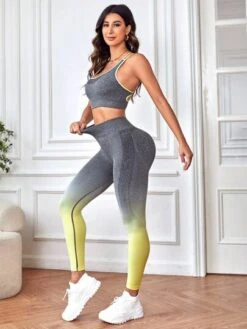 Ombre Crisscross Back Sports Set -Gym Chic Wear 1688527288501585b83fd45cdb464320209e82747c thumbnail 405x552