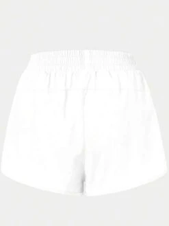 SHEIN Zipper Pocket Elastic Waist Sports Shorts