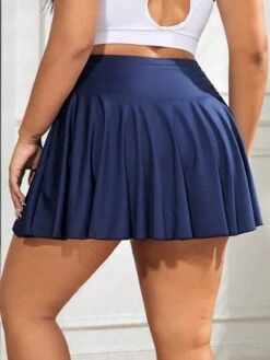 Plus High Waist Sports Skort