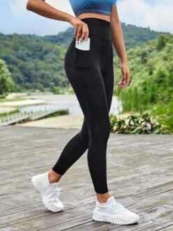 SHEIN Leisure Wideband Waist Sports Leggings -Gym Chic Wear 1688707738af137467ff50e809ed03f263832e4514 thumbnail 405x552