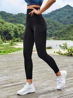 SHEIN Leisure Wideband Waist Sports Leggings -Gym Chic Wear 1688707741166ad28ad7080474f8a85a4507e4e1ac thumbnail 405x552
