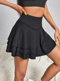 High Waist Ruffle Hem Sports Skort -Gym Chic Wear 1688713295534c77bf6701d68dfa02eef4fdbeeff9 thumbnail 405x552