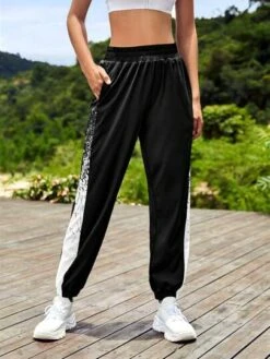 SHEIN Leisure Contrast Side Stripe Sports Pants -Gym Chic Wear 1688717739727fe44243847ba8a7cc32b7c5f05735 thumbnail 405x552