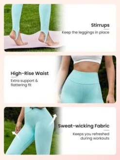 SHEIN Leisure Wide Waistband Stirrup Sports Leggings -Gym Chic Wear 1688718380c5ca381de6dc6a50f37dcaceb845bdd5 thumbnail 405x552