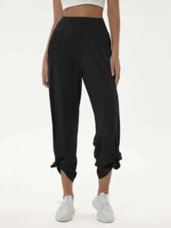 Ladies Yoga High Waist Pocket Slit Wide Leg Sports Pants -Gym Chic Wear 1688718927b24f1583e6d34dfc71d0e6dd21e535e5 thumbnail 405x552