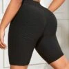 Plus Solid High Waist Biker Shorts -Gym Chic Wear 16887197356fb4aa556803e2fbd5d76975b80acef5 thumbnail 405x552