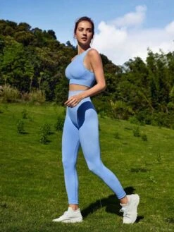 SHEIN Leisure Racer Back Sports Bra With Leggings -Gym Chic Wear 16887323355e8aca0d7c9df45cb281e06db60f2db9 thumbnail 405x552