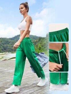 SHEIN Leisure Contrast Piping Slant Pocket Sports Pants -Gym Chic Wear 16887323359602f6f5c5f8f9a6431735ca9c24eeb1 thumbnail 405x552