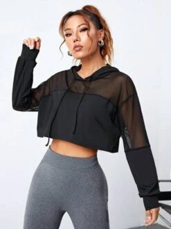 Mesh Insert Sports Hoodie