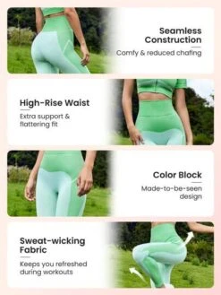 SHEIN Leisure High Stretch Colorblock Wideband Waist Sports Leggings -Gym Chic Wear 1688972935f6009fca55786310ee2f18752ff4a94b thumbnail 405x552