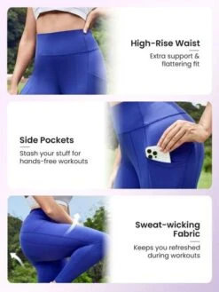 SHEIN Leisure Plus High Stretch Wide Waistband Phone Pocket Side Sports Leggings -Gym Chic Wear 1688975178152b2c503e9c159d49984668166abee2 thumbnail 405x552