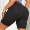 Plus Wideband Waist Sports Shorts With Phone Pocket -Gym Chic Wear 1688975774d1b8c0d1ecc8cf91bbba25056ee7f722 thumbnail 405x552