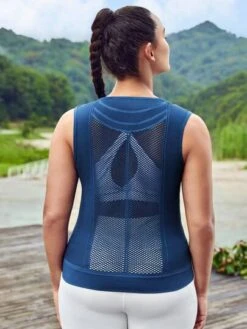 SHEIN Leisure Plus Hollow Out Sports Tank Top