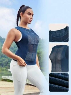 SHEIN Leisure Plus Hollow Out Sports Tank Top -Gym Chic Wear 1688982271eb6c214c6df05c03d1dd0cb5183a3810 thumbnail 405x552